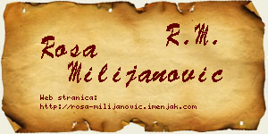 Rosa Milijanović vizit kartica